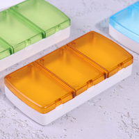 1PC Sealed 3 Grids apteczka przenośna apteczka do przechowywania opieki zdrowotnej plastikowe pudełko przenośne podróżne pudełeczko na tabletki 3